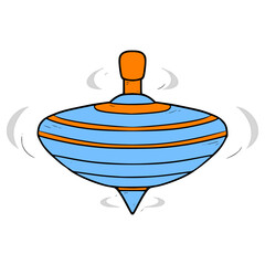 spinning top illustration hand drawn isolated vector	
