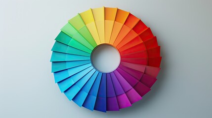 Obraz premium Vibrant color wheel featuring an array of shades in a circular arrangement, capturing the essence of the spectrum and artistic creativity.