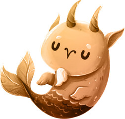 Zodiac Sign - Hand Drawn Illustration - Capricorn