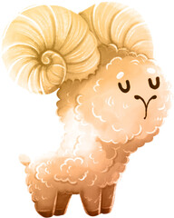 Zodiac Sign - Hand Drawn Illustration - Aries