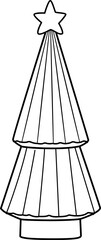 Simple shape Christmas tree outline vector.
Christmas tree black outline.
