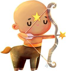 Zodiac Sign - Hand Drawn Illustration - Sagittarius