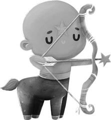 Zodiac Sign - Hand Drawn Illustration - Sagittarius