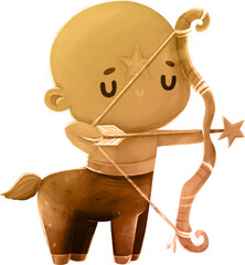 Zodiac Sign - Hand Drawn Illustration - Sagittarius