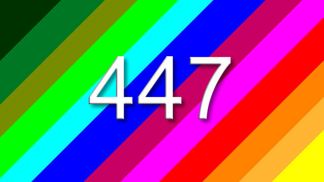 447 colorful rainbow background year number