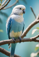 Fototapeta premium Budgerigars (Melopsittacus undulatus) sitting on a branch