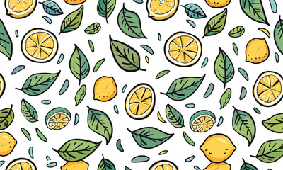 seamless background with leaves isolated pattern vector