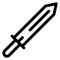sword line icon vector illustration isolated on white background