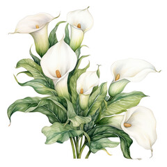 Obraz premium Lily, isolated on transparent background