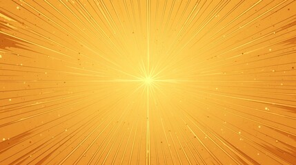 Obraz premium Bright star is shining on a golden background with radial blur effect