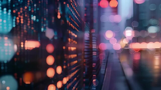 The citys central square is adorned with a massive LED screen flashing realtime market updates and cryptocurrency values.