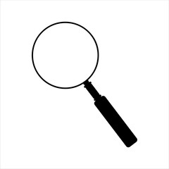 Medical loupe silhouette isolated on white background. Loupe icon vector illustration design.