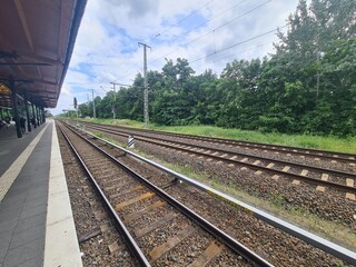 railways at train station in Berlin Karlshorst/Lichtenberg
