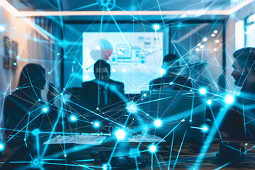 Digital Synergy: Business Teams Connecting over Big Data