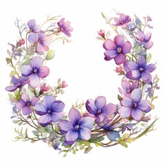 Fototapeta premium Aubrieta, isolated on white background