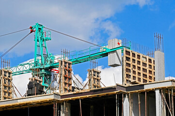 Multistory construction site