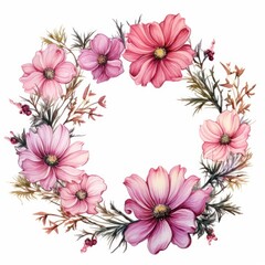 Cosmos, isolated on white background