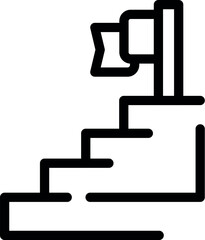 Minimalist line art illustration representing the concept of achieving a goal