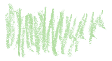 green pencil strokes isolated on transparent background