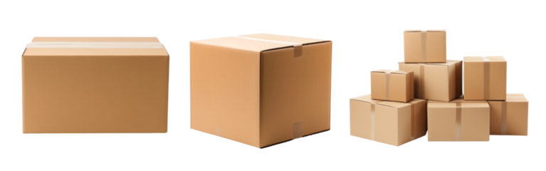 Parcel boxes delivery packages set