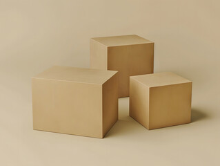 Blank carton boxes mockup