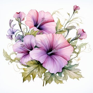 Petunias Flowers 3D Pop Up Card