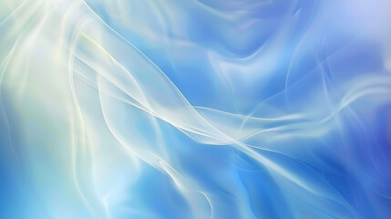 Fototapeta premium Serene Abstract Flow: Soft Blue and White Fluid Motion