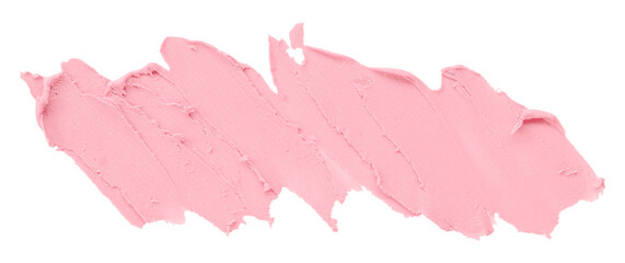 Pink plasticine brush isolated on transparent background.