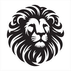 A lion face vector art illustration