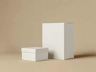 Blank carton boxes mockup