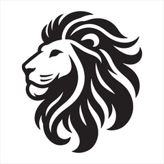 A lion face vector art illustration