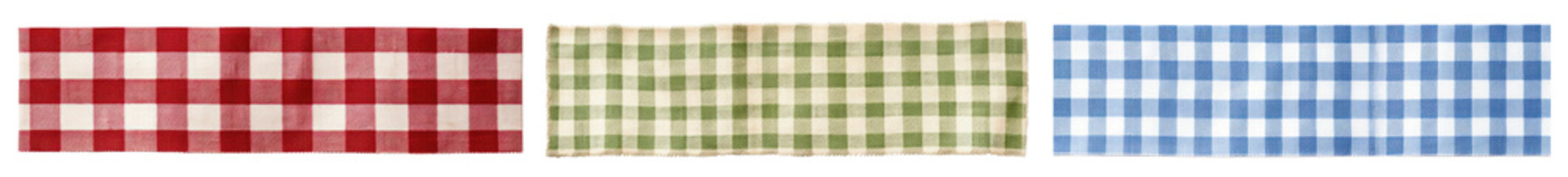 Fototapeta premium Gingham pattern adhesive tape set