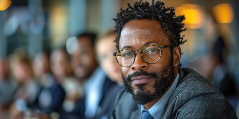 Fototapeta premium meeting led by an african american businessman