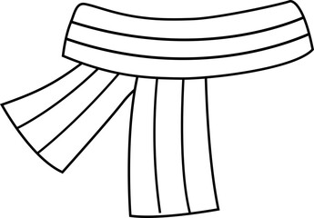 winter scarf outline vector