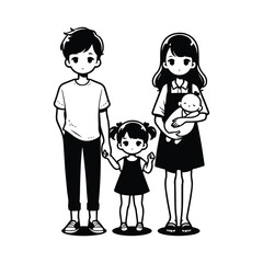 Parent and children  vector Element.