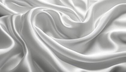Obraz premium a close photo of white silk, the texture of delicate satin