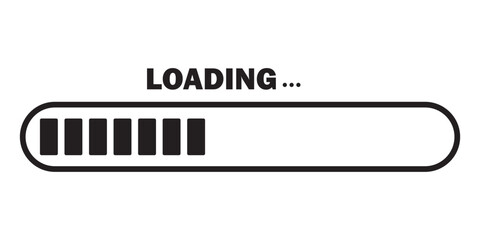 Loading vector icon. Template Loading Icon Vector. Loading icon on white background. vector illustration.