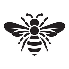 A honey bee vector art illustration