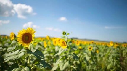 Sunflowers in a Field