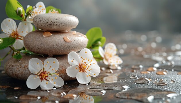 Meditation paraphernalia, relaxation center, Thai massage, rock balancing, flowers, candles and water for relaxation, space for texr