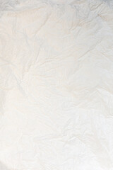White wrapping crumpled paper texture. Abstract background