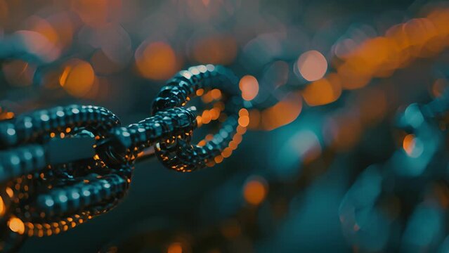 A closeup view of a blockchain network revealing the intricate mechanisms and pathways that power this revolutionary technology.