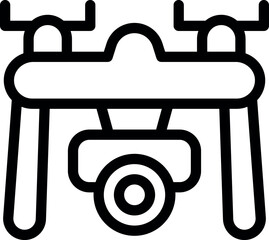 Modern camera drone is recording aerial video footage with high quality camera