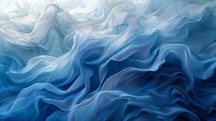 Fototapeta premium Macro view blue white abstract art