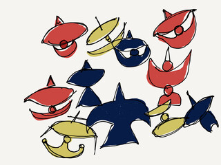 traditional kite vector