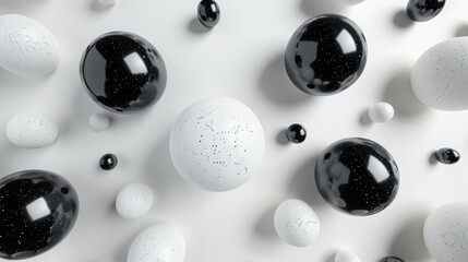 Arrangement of Black and White Spheres