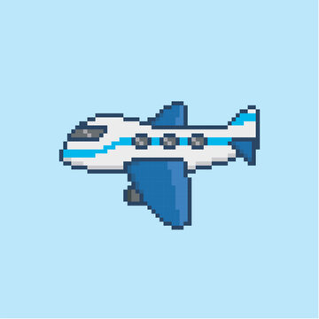 air bus plane pixel art