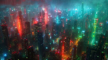 Fototapeta premium Futuristic scene of the world