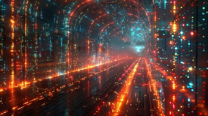 Obraz premium Futuristic scene of the world