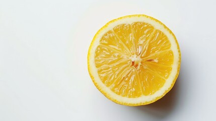 Sliced lemon on a white background